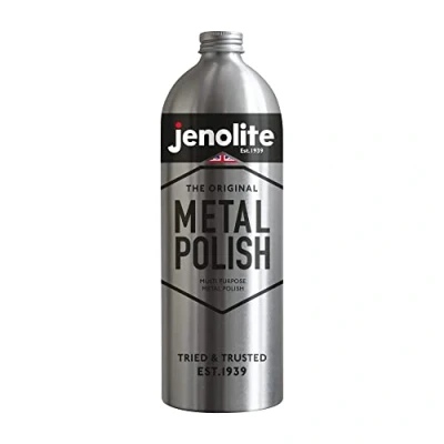Abbildung von JENOLITE Flüssige Metallpolitur. Mehrzweck Politur zur Reinigung von Messing, Kupfer, Chrom, Edelstahl und Zinn Inhalt: 1 liter