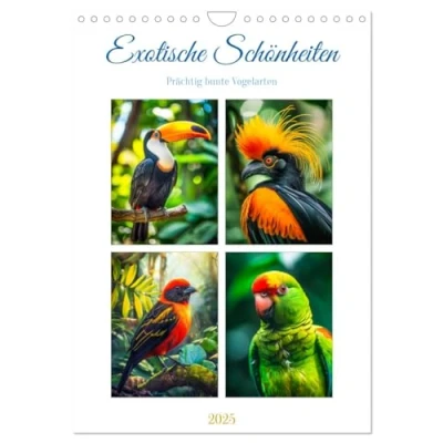 Abbildung von Exotische Schönheiten prächtig bunte Vögel (Wandkalender 2025 DIN A4 hoch), CALVENDO Monatskalender