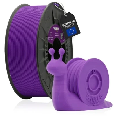 Abbildung von Winkle PLA HD Filament 1.75mm Violett, 1kg Spule, 3D Drucker Kompatibel mit FDM Druckern, Druckmaterialien, Maßgenauigkeit +/ 0.05mm, Bioabbaubar Leicht zu Bedrucken