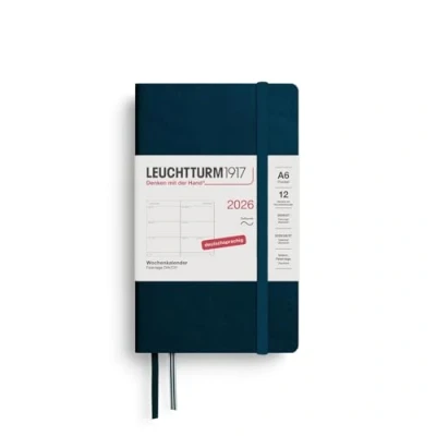 Abbildung von LEUCHTTURM1917 372569 Wochenkalender Pocket (A6) 2026, 12 Monate, Softcover, Deep Sea, Deutsch