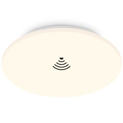 Abbildung von BRILONER LED Deckenleuchte mit Bewegungsmelder, warmweißes Licht, Deckenlampe, Lampe, Lampe Wohnzimmer, Esszimmerlampe, Küchenlampe, Kinderzimmer, 350x60 mm (DxH) Weiß