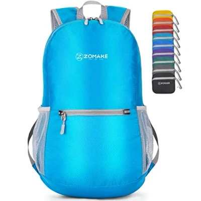 Abbildung von ZOMAKE Ultraleicht Faltbarer Rucksack Packbare Backpacks 20L,Kleiner Faltbar Rucksäcke Wanderrucksack Wasserdicht für Damen Herren Outdoor Wandern(Marineblau)