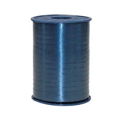 Abbildung von C.E. PATTBERG Geschenkband dunkelblau, 250 Meter Ringelband 10 mm zum Basteln, Dekorieren &amp; Verpacken von Geschenken zu jedem Anlass