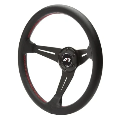 Abbildung von Simoni Racing CLASS Lenkrad Aus Echtem schwarzem Leder, Universal