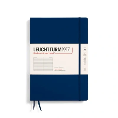 Abbildung von LEUCHTTURM1917 366179 Notizbuch Composition (B5), Hardcover, 219 nummerierte Seiten, Marine, Liniert