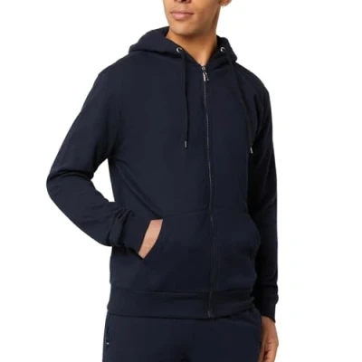 Abbildung von FM London Herren Mit Reißverschluss Für Hoodie, Marineblau, S EU