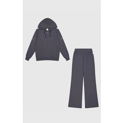 Abbildung von Champion Icons Hooded FULL ZIP Sweatsuit SET Trainingsanzug, Damen, Größe: Small, Dark blue
