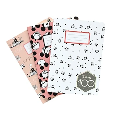Abbildung von Grupo Erik Disney Mickey Mouse 3er Pack Notizbücher A5 Notizbuch klein Dotted Notizblock offizielles Lizenzprodukt