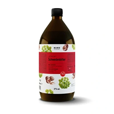 Abbildung von BANO Arlberger Schwedenbitter Nahrungsergänzungsmittel in Apothekenqualität, Ideal nach Mahlzeiten und gut für die Verdauung (1000ml)
