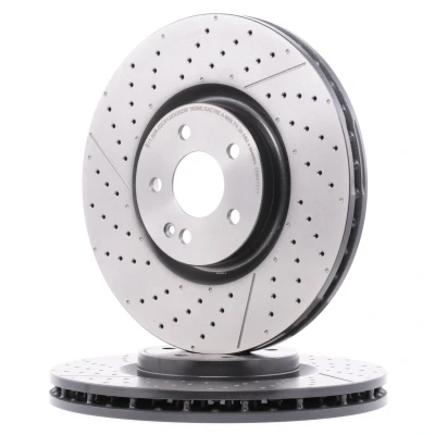Abbildung von BREMBO COATED DISC LINE 09.B913.11 Bremsscheibe 350 32 5 geschlitzt/gelocht, innenbelüftet beschichtet hochgekohlt mit Schrauben kfzteile, mister auto