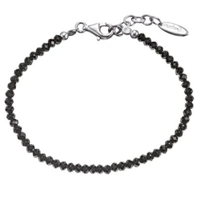 Abbildung von Engelsrufer Black Spinel Armband für Damen rhodiniertes 925er Sterlingsilber Länge 18 cm + 2