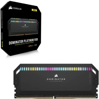 Abbildung von Corsair DOMINATOR PLATINUM RGB DDR5 RAM 32GB (2x16GB) 6400MHz CL32 Intel XMP iCUE Kompatibel Computer Speicher Schwarz (CMT32GX5M2B6400C32)