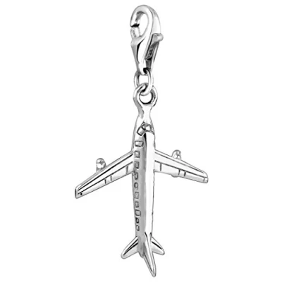 Abbildung von Nenalina Flugzeug Karabiner Charm Anhänger für Bettelarmband aus 925 Sterling Silber 713053 000