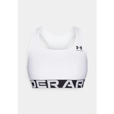 Abbildung von Under Armour Branded Sportbh mit mittlerer Stützkraft, Damen, Größe: Large, White/black