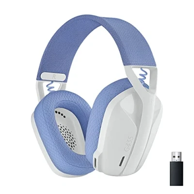 Abbildung von Logitech G435 LIGHTSPEED Kabelloses Bluetooth Gaming Headset, Leichte Over Ear Kopfhörer, Integrierte Mikrofone, 18h Akku, Kompatibel mit Dolby Atmos, PC, PS4, PS5, Handy, Nintendo Switch Schwarz
