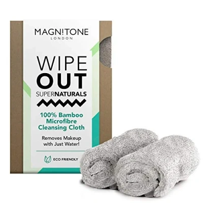 Abbildung von Magnitone Wipeout Supernatural Bamboo 100% Bambus Reinigungstuch 40cm X 17cm 2 Pack Grau