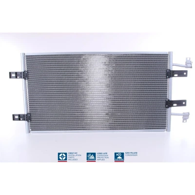 Abbildung von NISSENS 940119 Klimakondensator ohne Trockner Aluminium 730 R 134a OPEL: Vivaro A Van, Combi, RENAULT: TRAFIC 2 Bus, Kasten kfzteile