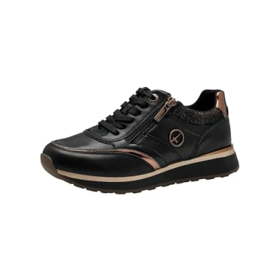 Abbildung von Tamaris Plateausneaker, Schnürschuh, Halbschuh, Freizeitschuh mit Außenreißverschluss
