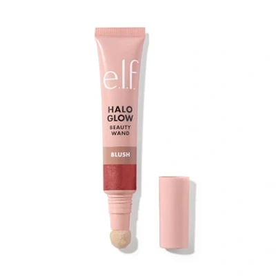 Abbildung von e.l.f. Halo Glow Blush Beauty Wand, Flüssiger Rouge Wand Für Strahlende, Errötete Wangen, Mit Squalan Infundiert, Vegan &amp; Tierversuchsfrei, Rosé You Slay, 10 ml