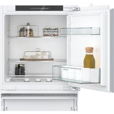 Abbildung von SIEMENS KU21RVFE0, iQ300 Smarter Unterbau Kühlschrank ohne Gefrierfach, 82 x 60 cm Nische, 134 L, Flaschenhalter, Safety Glass Ablagen, Schnellkühlung, Sehr leise, LED Beleuchtung, Flachscharnier