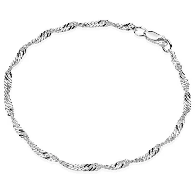 Abbildung von Materia Damen Armband Kette Silber 925 3mm Singapurkette Armkette SA 84 20cm