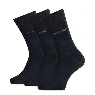 Abbildung von Calvin Klein Herren Classic Socken, Marineblau, Einheitsgröße (3er Pack)