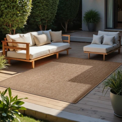 Abbildung von NORTHRUGS Outdoorteppich »Kona Wendeteppich«, rechteckig, 5 mm Höhe, In und Outdoor, Flachgewebe, wetterfest, pflegeleicht, robust