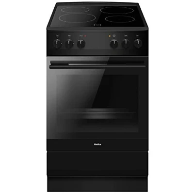 Abbildung von Amica SHC 11509 SM Standherd/Glaskeramikkochfeld und Elektro Backofen / 50cm Schwarz matt/freistehend/mit Eco Funktion, Ober /Unterhitze uvm.