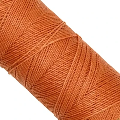Abbildung von LINHASITA, Garnspule, gewachst, 100 g / 170 Meter, Dicke: 1 mm, Polyester, Makramee Garn, 30 Farben metros gr Lachsfarben