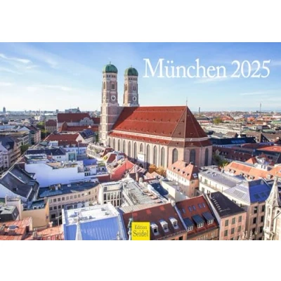 Abbildung von Edition Seidel Premium Kalender München 2025 Format DIN A3 Wandkalender Europa Deutschland Bayern Olympiastadion Frauenkirche