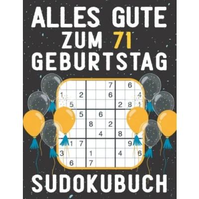Abbildung von 71 geburtstag Geschenk Alles Gute zum 71. Sudoku: 150 Rätsel von leicht bis schwer Mit Lösungen Kleines Rätselbuch Verschenken ... Geschenke für Frau Mann