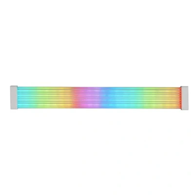 Abbildung von Mars Gaming MCA 16X, ARGB Sleeve für 16PIN (8+8) PCIe Stromkabel Grafikkarte, Ultrahelle LEDs, Synchronisierte Beleuchtung, Silikonkabel mit seitlichem Lichtstreifen
