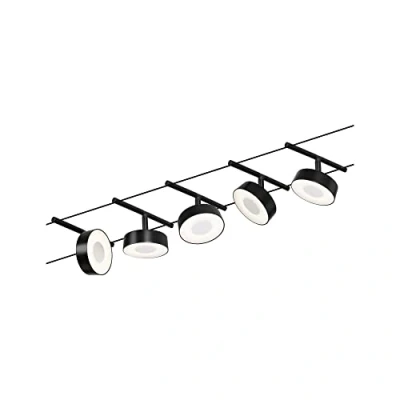 Abbildung von Paulmann Circle LED Seilsystem 5fl. schwarz matt