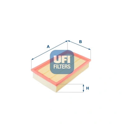 Abbildung von UFI 30.241.00 Luftfilter 58 171 282 Filtereinsatz VOLVO: V50, C30, S40 II, FORD: Focus 2, 2 Kombi, C Max