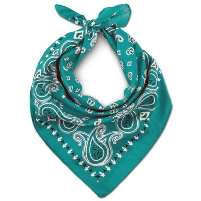 Abbildung von LOVARZI Bandana Grün Teal Blau für herren &amp; Damen Motorrad Tuch Gesicht Vielseitiges Kopftuch Sommer halstuch