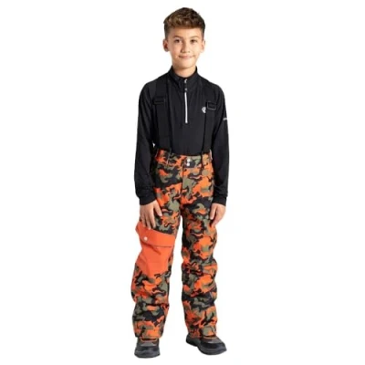 Abbildung von Dare 2b Jungen Boys Pow Waterproof Insulated Ski Trousers Pants Salopettes, Orange, 13 Jahre