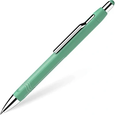 Abbildung von Schneider 138614 Epsilon Druckkugelschreiber (Strichstärke XB, Schreibfarbe: blau, dokumentenechte Mine) mintgrün
