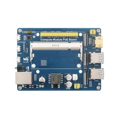 Abbildung von Waveshare Compute Module IO Board with PoE Feature Composite Breakout for Developing Raspberry Pi CM3 / CM3L CM3+ CM3+L