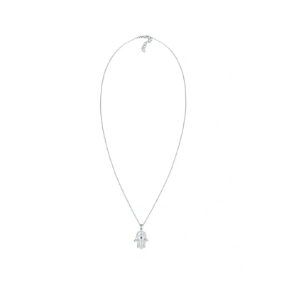 Abbildung von Elli Hamsa HAND EYE Halskette, Damen, Größe: 60, Silber