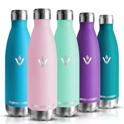 Abbildung von Trinkflasche Edelstahl 750ml Thermosflasche, BPA Frei, Sport Auslaufsicher Wasserflasche, Kohlensäure Geeignet, Flasche, Thermoskanne für Fitness, Fahrrad