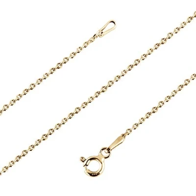 Abbildung von Avesano Ankerkette 24K vergoldet für Damen in 925 Sterling Silber Farbe Gold Goldkette ohne Anhänger Goldkettchen Frauen Breite 1mm Länge 40 42 45 50 60 70 cm 101031 542