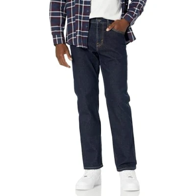Abbildung von Amazon Essentials Herren Stretchjeans, Gerade Geschnitten, Leicht Ausgespült, 30W / 32L