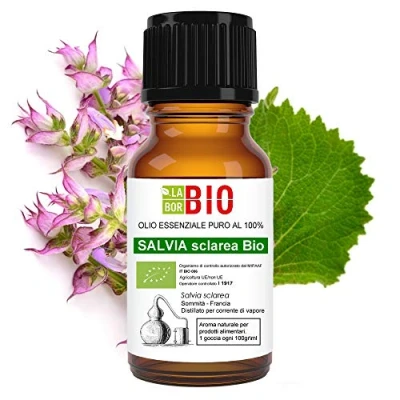Abbildung von Clary Salbei Öl Bio Ätherisches 100% Reines 5 ml Aromatherapie Kosmetik Therapeutische Laborbio