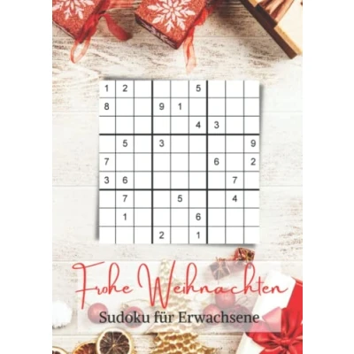 Abbildung von Frohe Weihnachten Sudoku für Erwachsene: Große Schrift großen Rätselspaß clevere Erwachsene