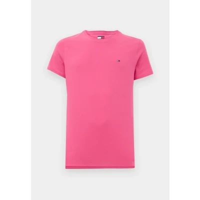 Abbildung von Tommy Jeans Herren T Shirt Kurzarm Original Slim Fit, Rot (Vintage Cerise), XXL