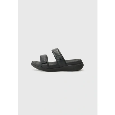 Abbildung von Fitflop Damen F Mode Go Adjustable Flatform Two bar Slides Schiebe Sandalen, Schwarz, 39 EU