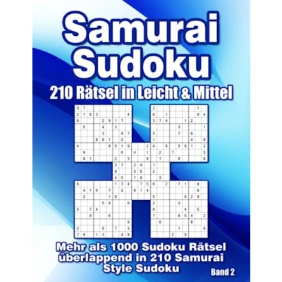 Abbildung von Samurai Sudoku Block: Über 1000 Knifflige Variationen in Leicht &amp; Mittel 210 Rätseln