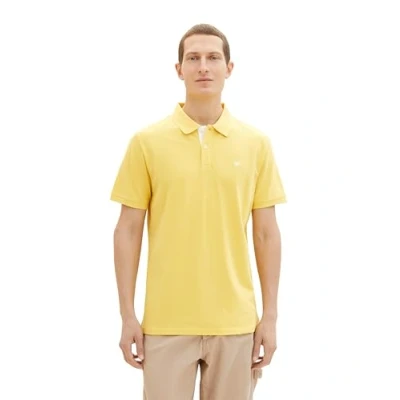 Abbildung von TOM Tailor WITH Contrast Poloshirt, Herren, Größe: Medium, Sunny yellow