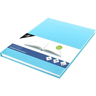 Abbildung von Kangaro KTC A5 blanko mit blaues Pastell Hardcover, 80 Blatt 100 gramm Säurefreies Papier, K 5357 Blau