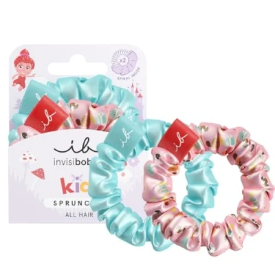 Abbildung von invisibobble Kids Puppy Love, Bunter Scrunchie &amp; Spiralhaargummi für Kinder, Maximaler Halt, Sanft zum Haar, Mädchen Haargummi, 2 Stück